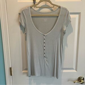 American Eagle Soft & Sexy Seafoam Green Scoop Neck Top Size S